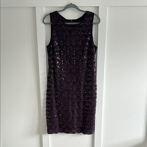 Jessica Howard Purple Sleeveless Sheath Mini Dress